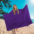 Hooded Towel - Lightweight, Microfibre - Plain Purple