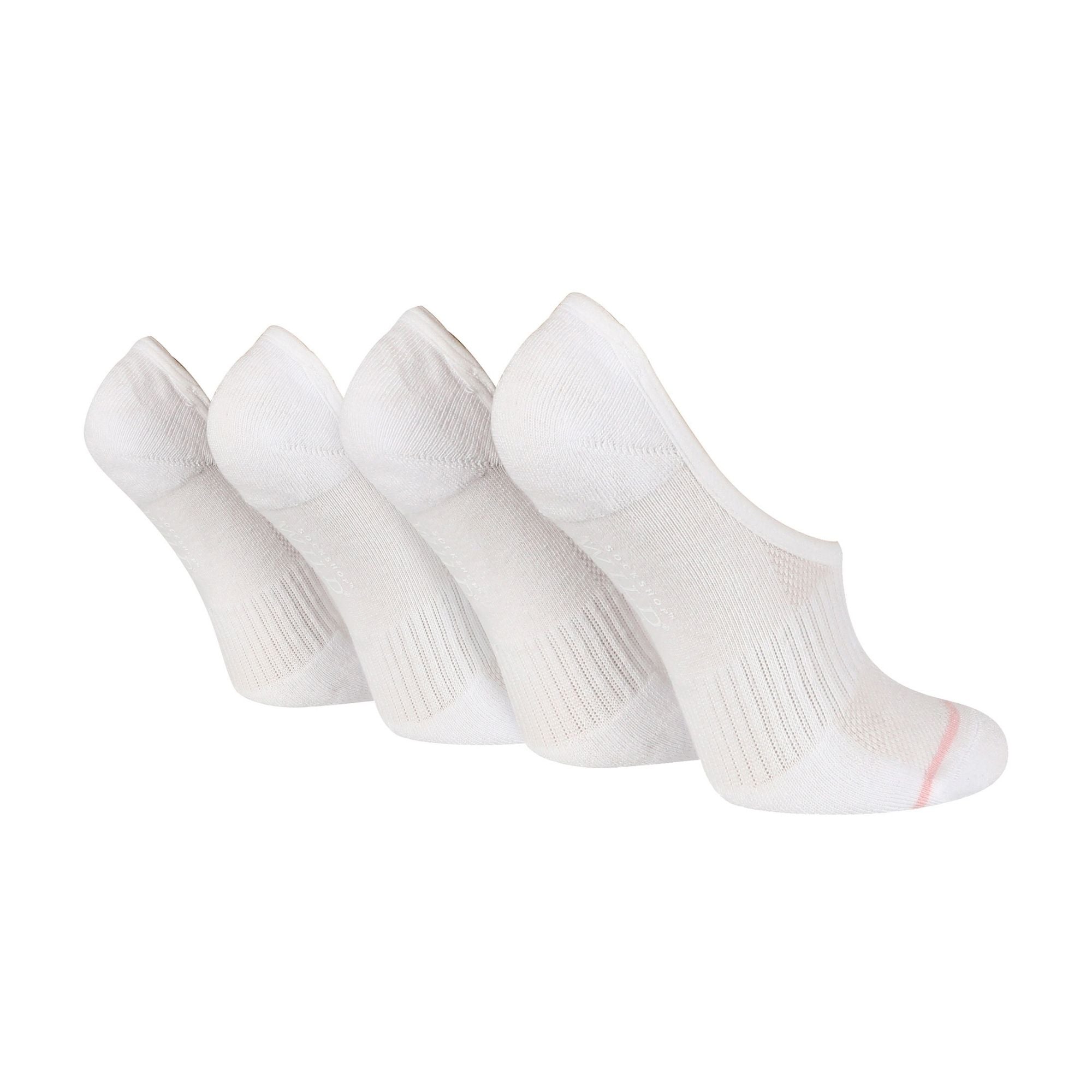 4 Pack Ladies Outdoor Athletic Socks in Black or White for Running & Walking
