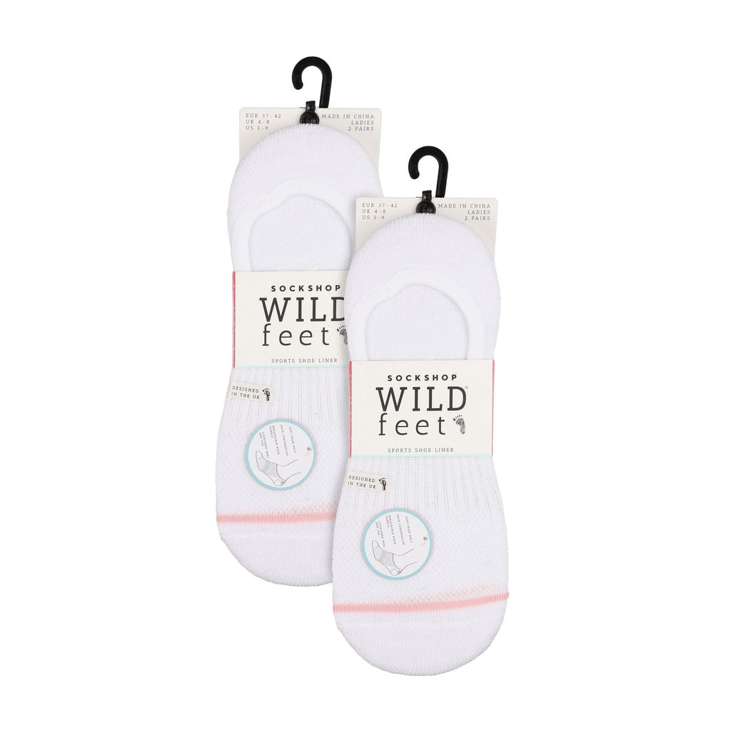 4 Pack Ladies Outdoor Athletic Socks in Black or White for Running & Walking
