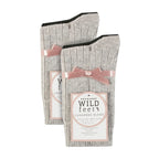 4 Pack Ladies Cashmere Boot Socks | Breathable Cozy Ribbed Wool Bed Socks
