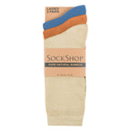 3 Pack Ladies Plain Bamboo Socks - Soft Breathable Everyday Comfort Socks