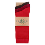 3 Pack Ladies Plain Bamboo Socks - Soft Breathable Everyday Comfort Socks