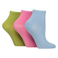 3 Pack Ladies Plain Bamboo Anklet Socks - Soft Breathable Everyday Comfort