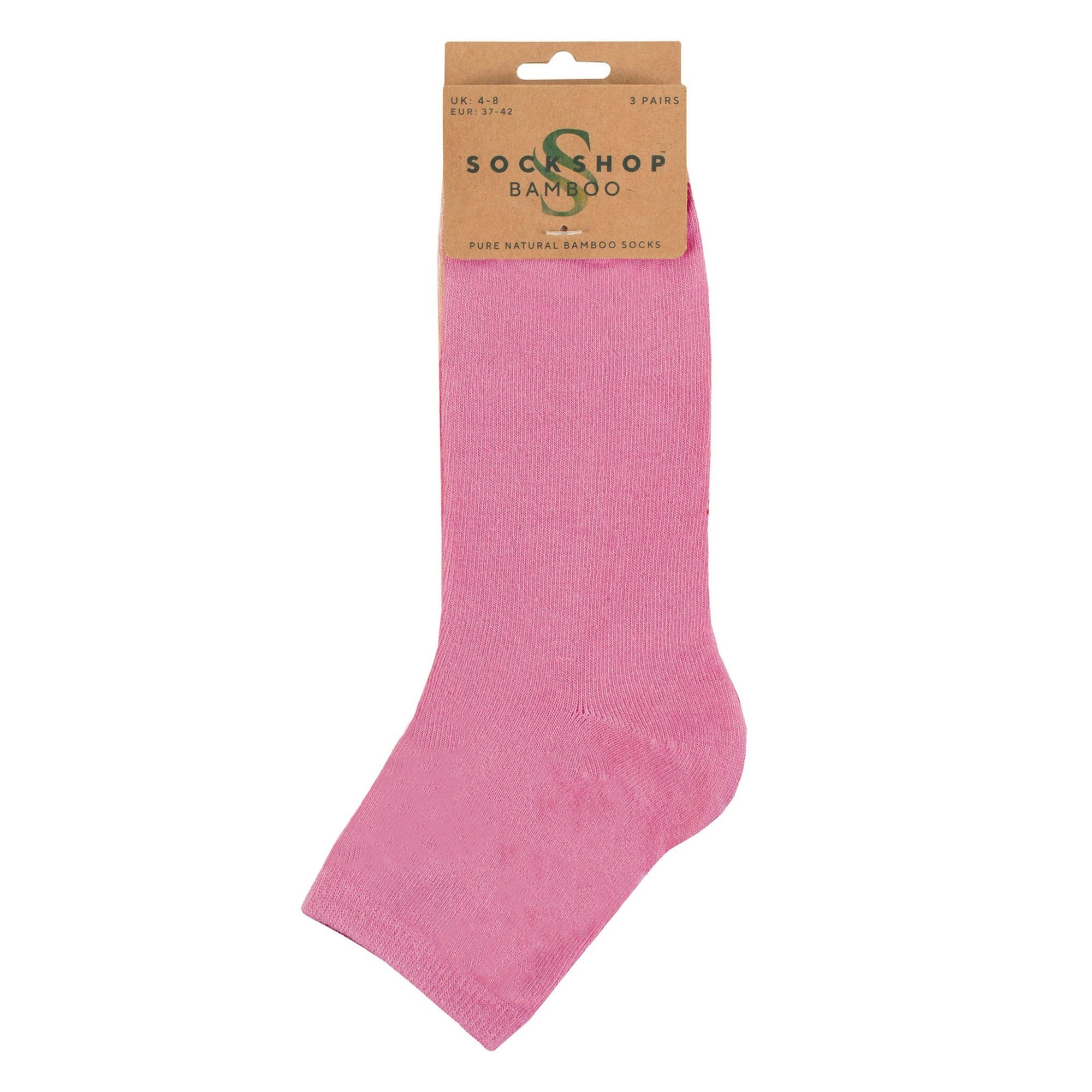 3 Pack Ladies Plain Bamboo Anklet Socks - Soft Breathable Everyday Comfort