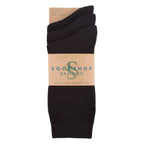 3 Pack Ladies Plain Bamboo Socks - Soft Breathable Everyday Comfort Socks