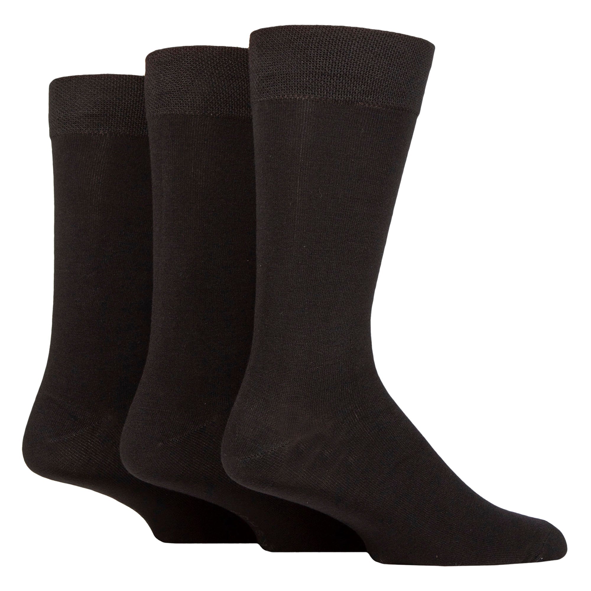 3 Pack Mens Plain and Patterned Bamboo Socks - Soft Breathable Everyday Comfort