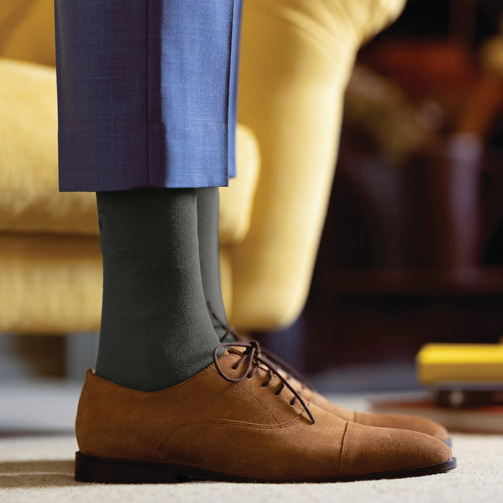 3 Pack Mens Plain and Patterned Bamboo Socks - Soft Breathable Everyday Comfort