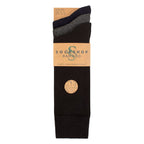 3 Pack Mens Plain and Patterned Bamboo Socks - Soft Breathable Everyday Comfort