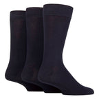 3 Pack Mens Plain and Patterned Bamboo Socks - Soft Breathable Everyday Comfort