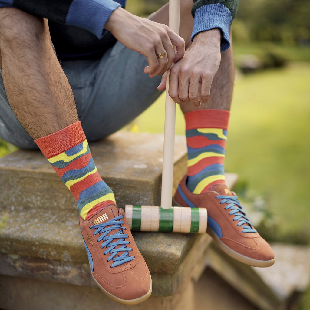 3 Pack Mens Plain and Patterned Bamboo Socks - Soft Breathable Everyday Comfort