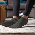 3 Pack Mens Plain Bamboo Trainer Liner Socks - Soft Breathable Everyday Comfort