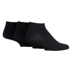 3 Pack Mens Plain Bamboo Trainer Liner Socks - Soft Breathable Everyday Comfort