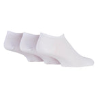 3 Pack Mens Plain Bamboo Trainer Liner Socks - Soft Breathable Everyday Comfort