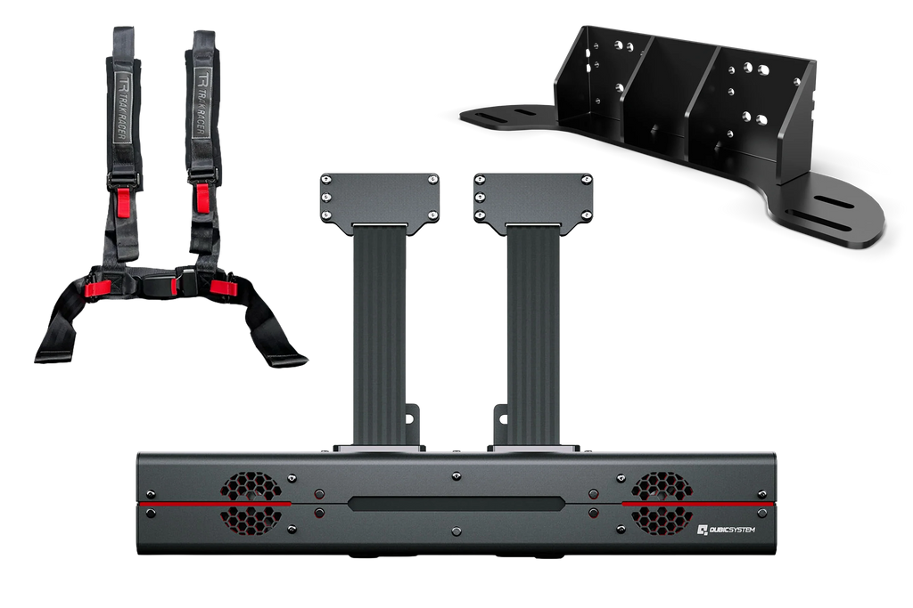 Qubic Seat Belt Tensioner with Universal Bracket - for Trak Racer and Non-Trak Racer Cockpits
