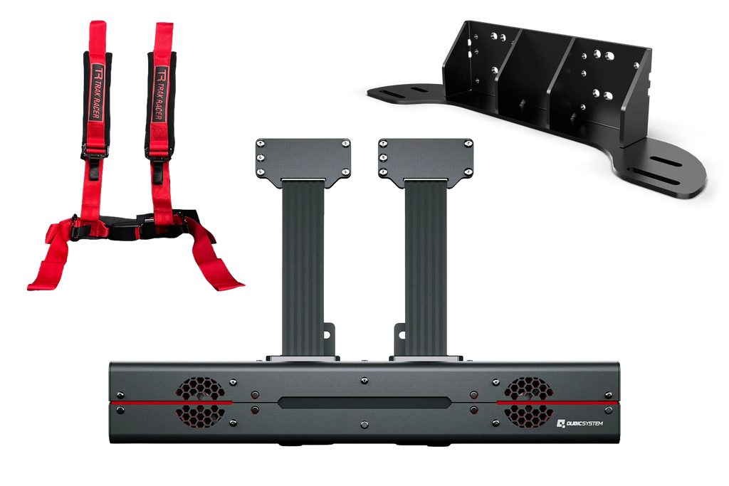 Qubic Seat Belt Tensioner with Universal Bracket - for Trak Racer and Non-Trak Racer Cockpits