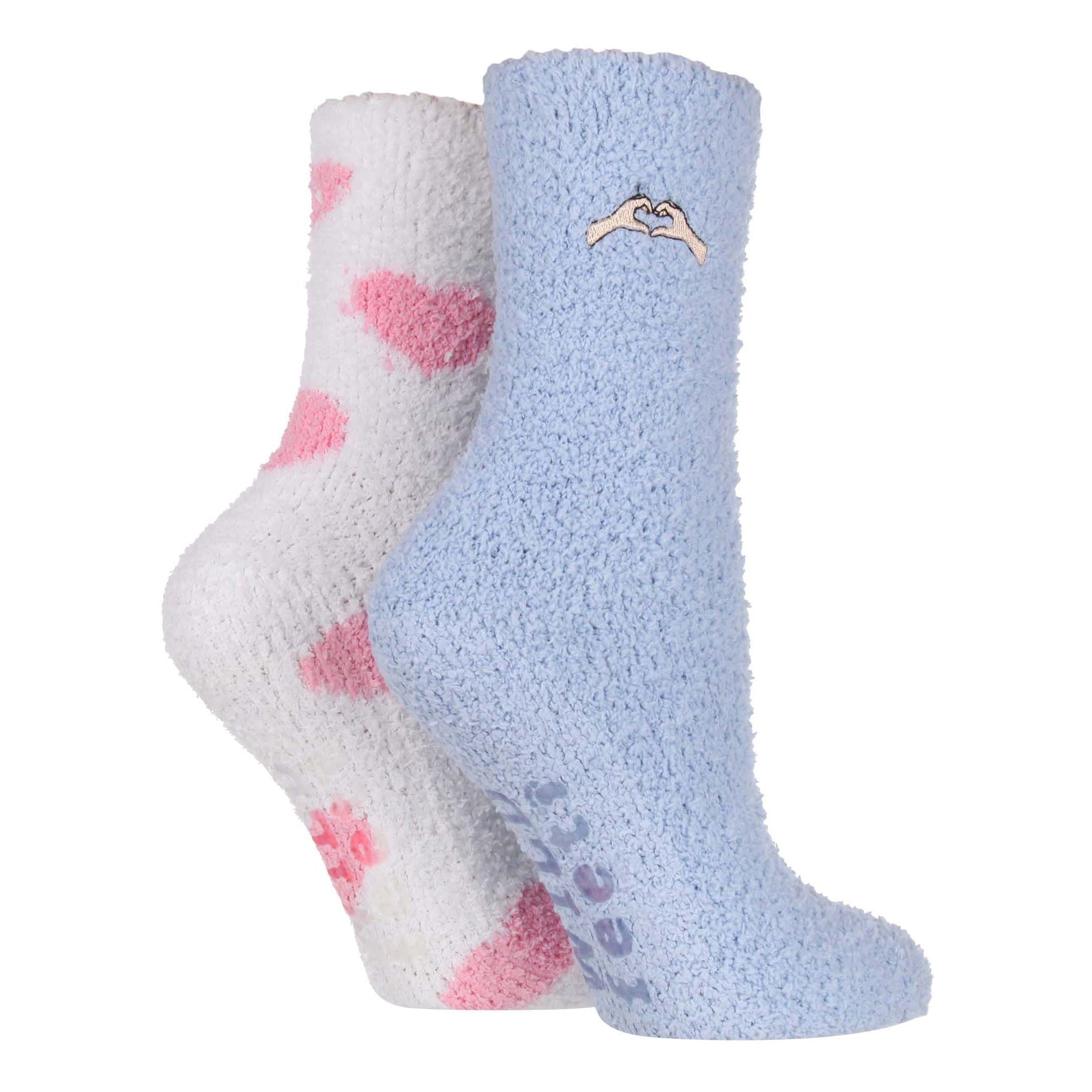 4 Pack Ladies Fleece Thermal Slipper Lounge Bed Socks for Ultimate Comfort