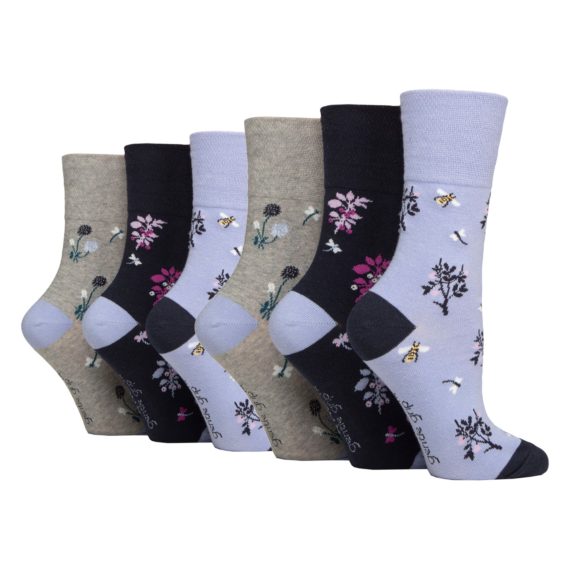 6 Pairs Ladies RHS Non Elastic Soft Top Diabetic Socks