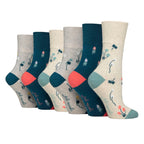 6 Pairs Ladies RHS Non Elastic Soft Top Diabetic Socks