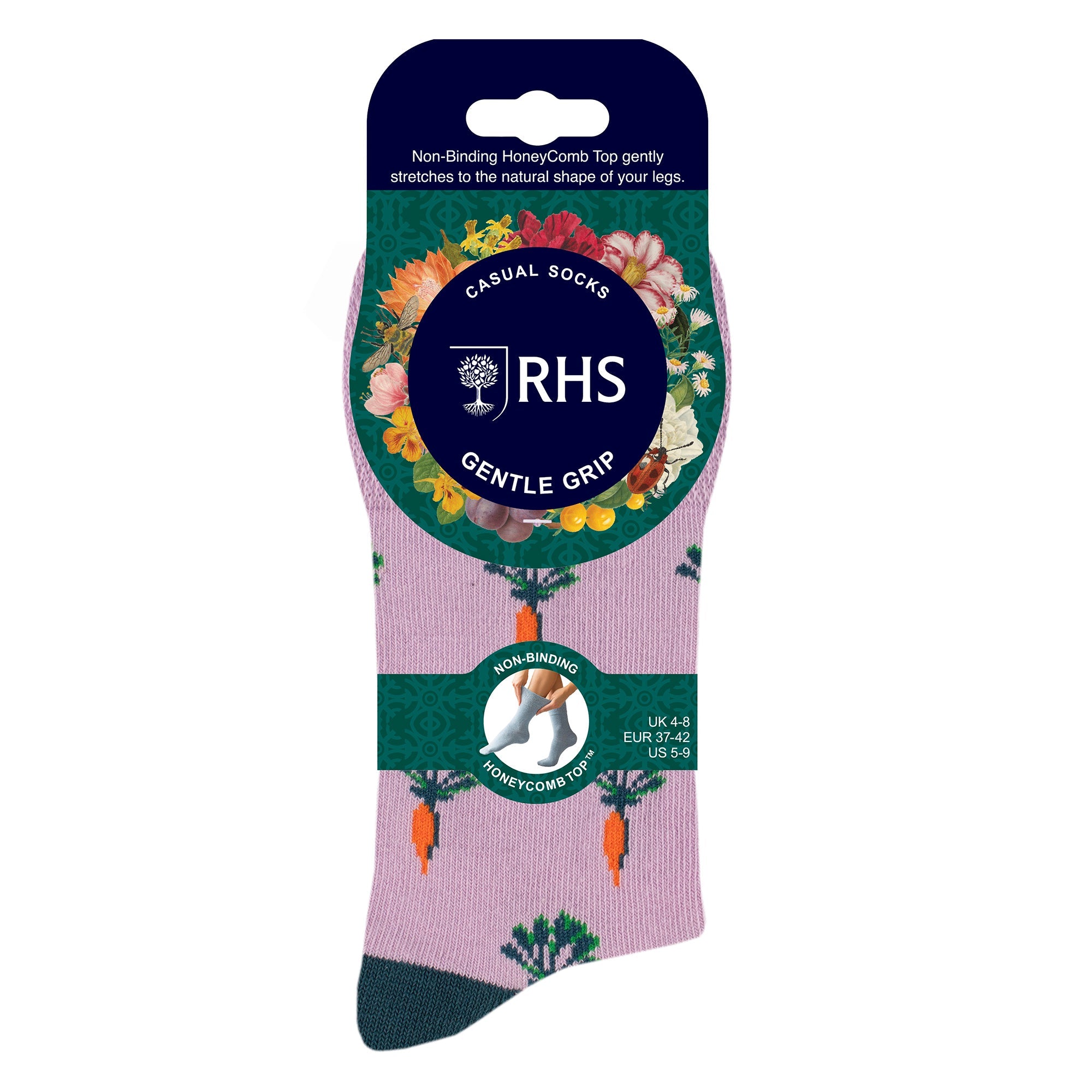 6 Pairs Ladies RHS Non Elastic Soft Top Diabetic Socks