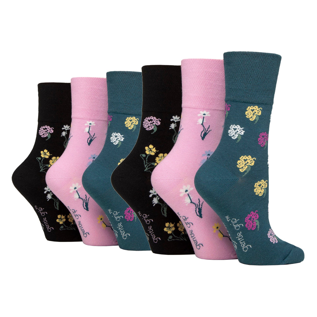 6 Pairs Ladies RHS Non Elastic Soft Top Diabetic Socks