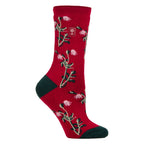 Womens RHS Thermal Socks | Thin Floral Patterned Fleece Socks