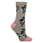 Womens RHS Thermal Socks | Thin Floral Patterned Fleece Socks
