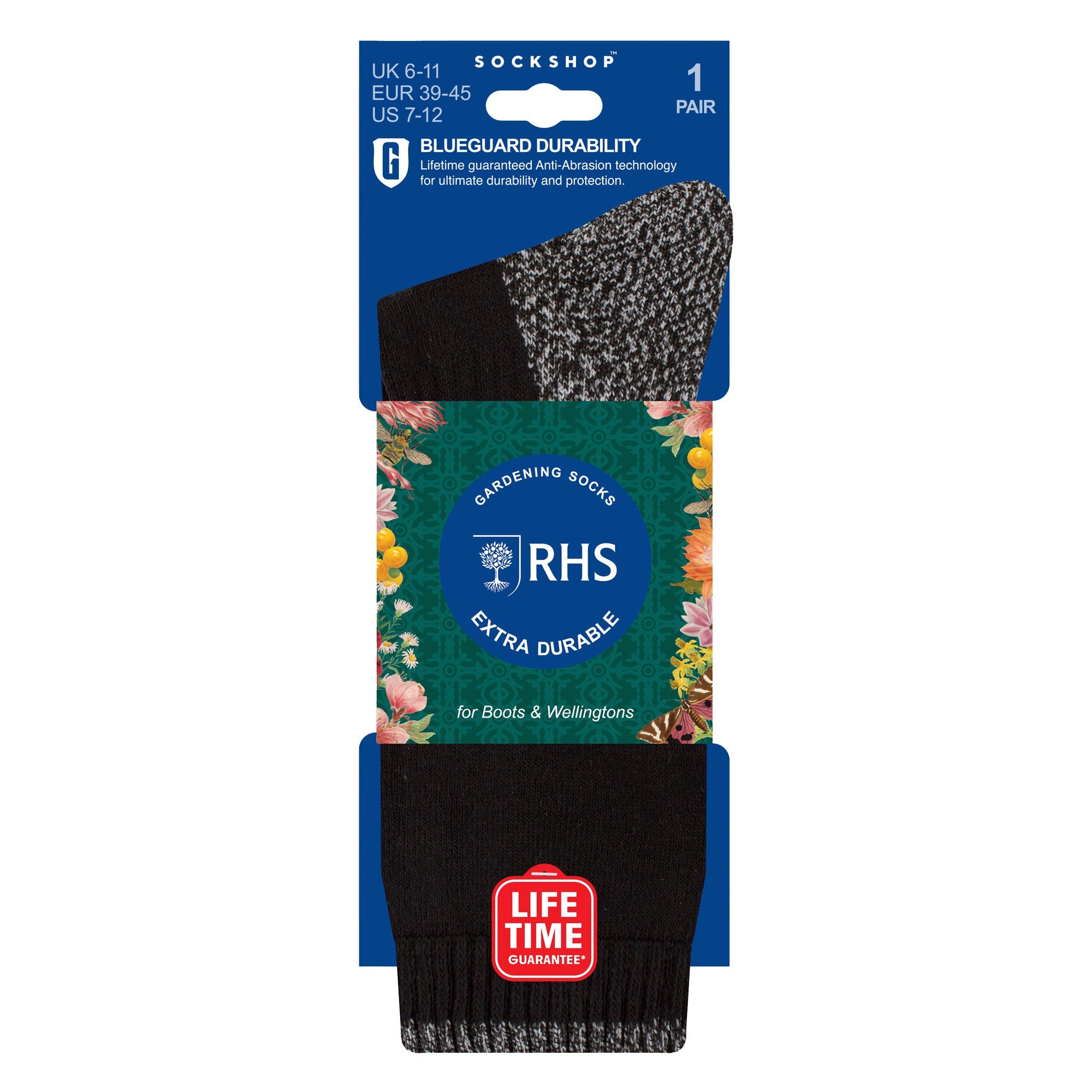 Mens Heavy Duty Thick RHS Boot Socks | Long Lasting Gardening Crew Socks