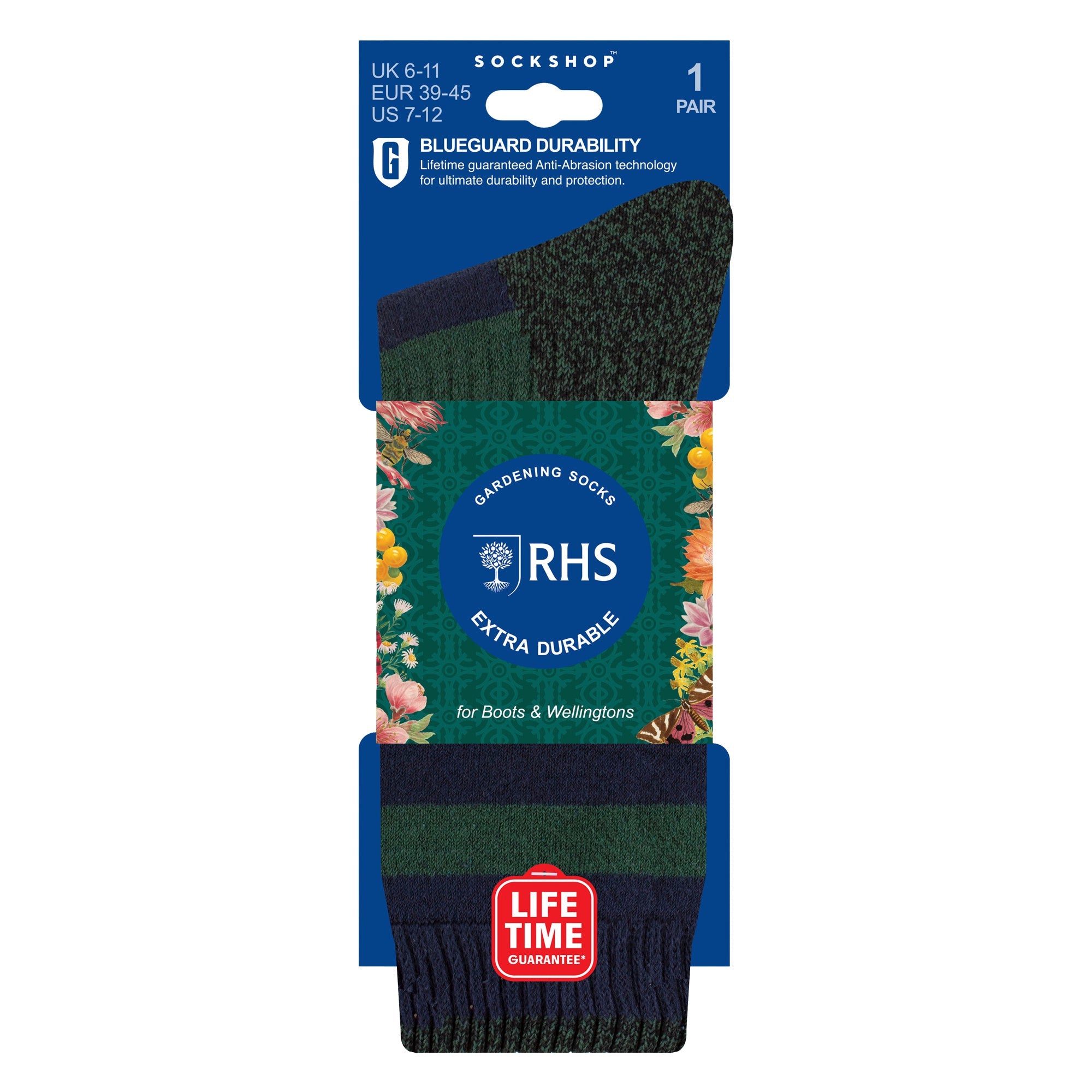 Mens Heavy Duty Thick RHS Boot Socks | Long Lasting Gardening Crew Socks