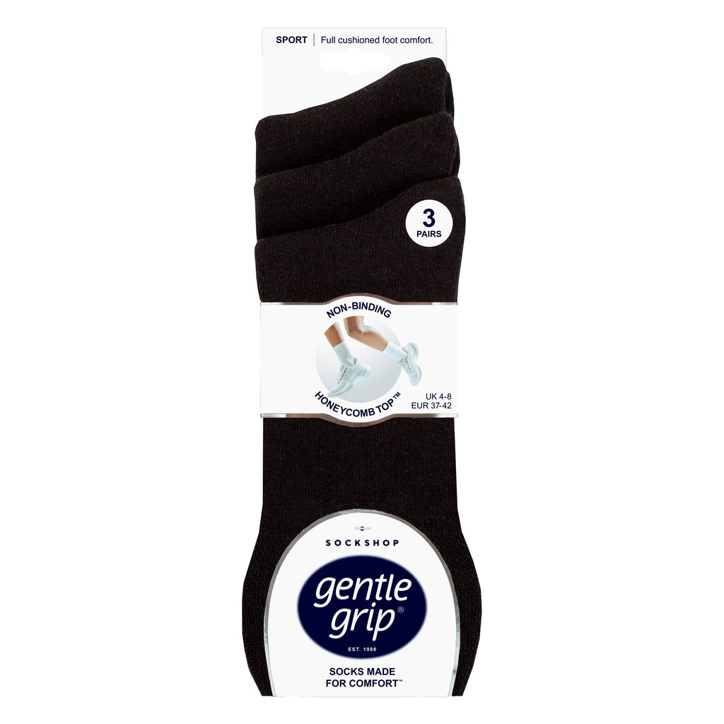 3 Pack Ladies and Mens Non Elastic Sport Socks