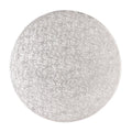 Round Silver Fern Cake Board - 13mm Thick, Cake Drum, Multi-Size (8", 10", 12")
