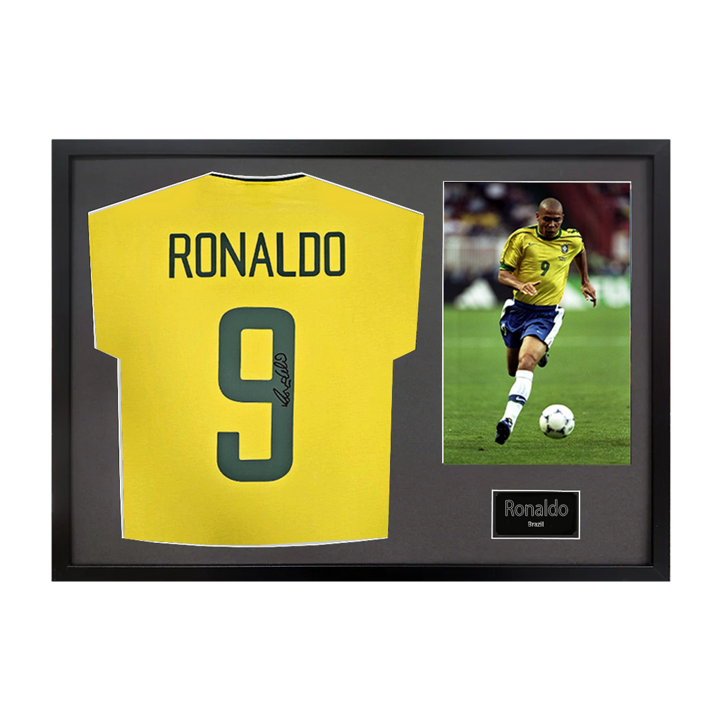 Ronaldo Signed Brazil Shirt Classic Frame