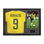 Ronaldo Signed Brazil Shirt Classic Frame