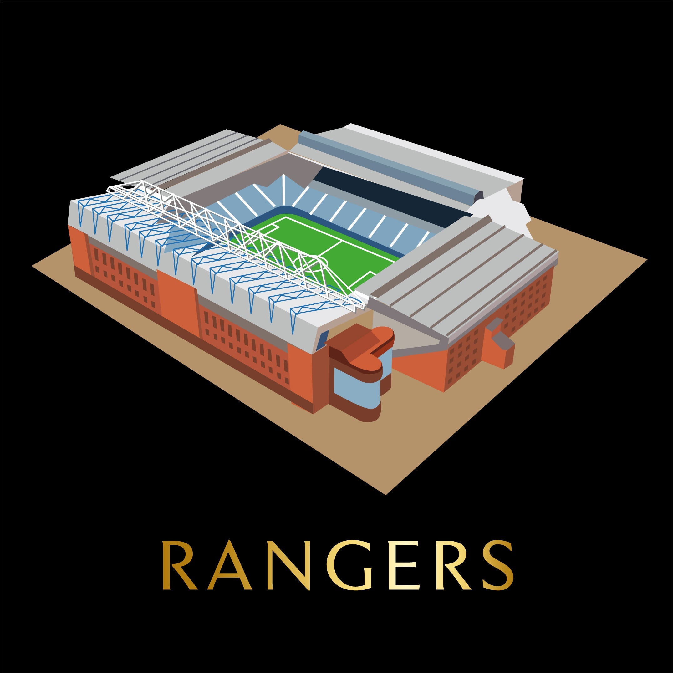 Scotland Football Stadium Scratch-Off Map