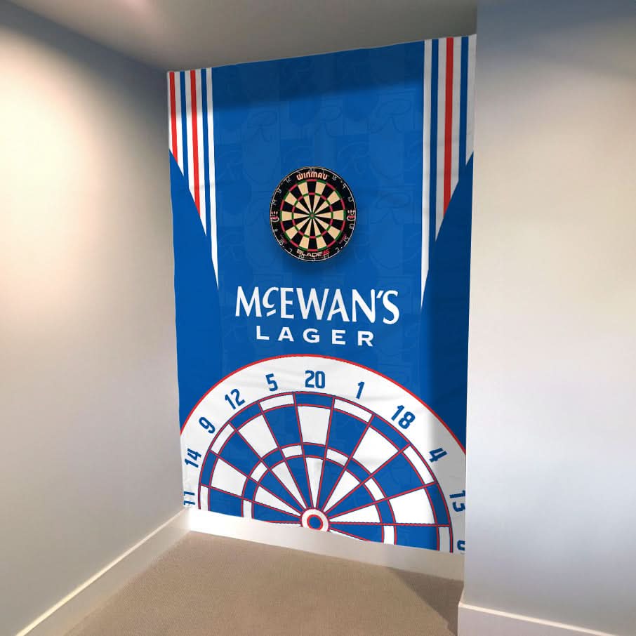 Rangers - 1996 Home Shirt - Personalised Darts Wall Banner - Two Sizes [COLLECTIVE]