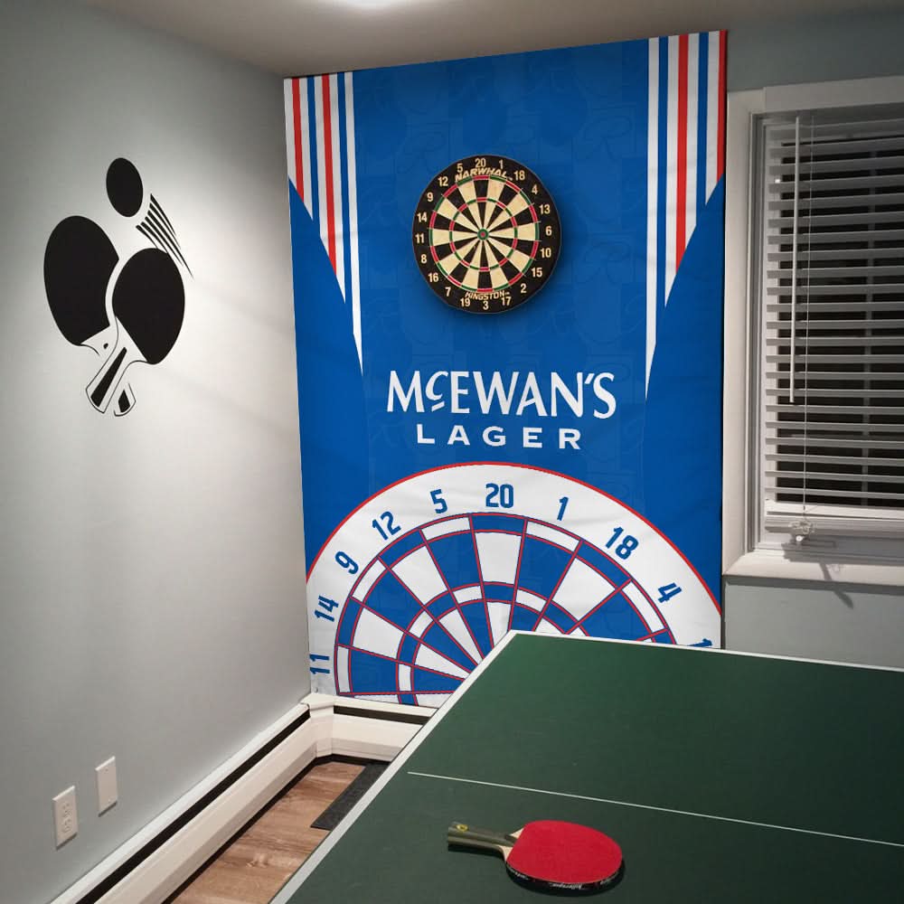 Rangers - 1996 Home Shirt - Personalised Darts Wall Banner - Two Sizes [COLLECTIVE]
