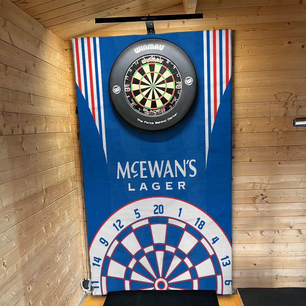 Rangers - 1996 Home Shirt - Personalised Darts Wall Banner - Two Sizes [COLLECTIVE]