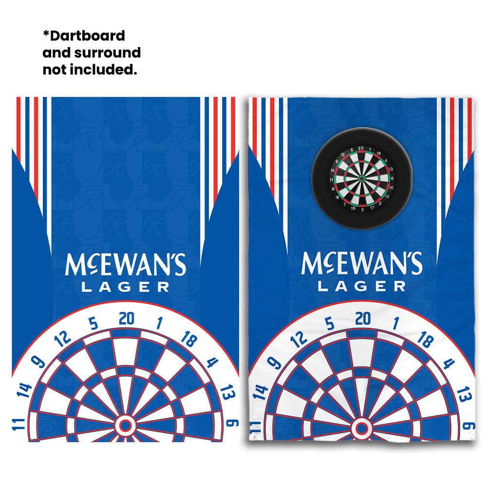 Rangers - 1996 Home Shirt - Personalised Darts Wall Banner - Two Sizes [COLLECTIVE]
