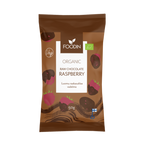 8 x Foodin Org Raw Chocolate Coated Raspberry - 50g