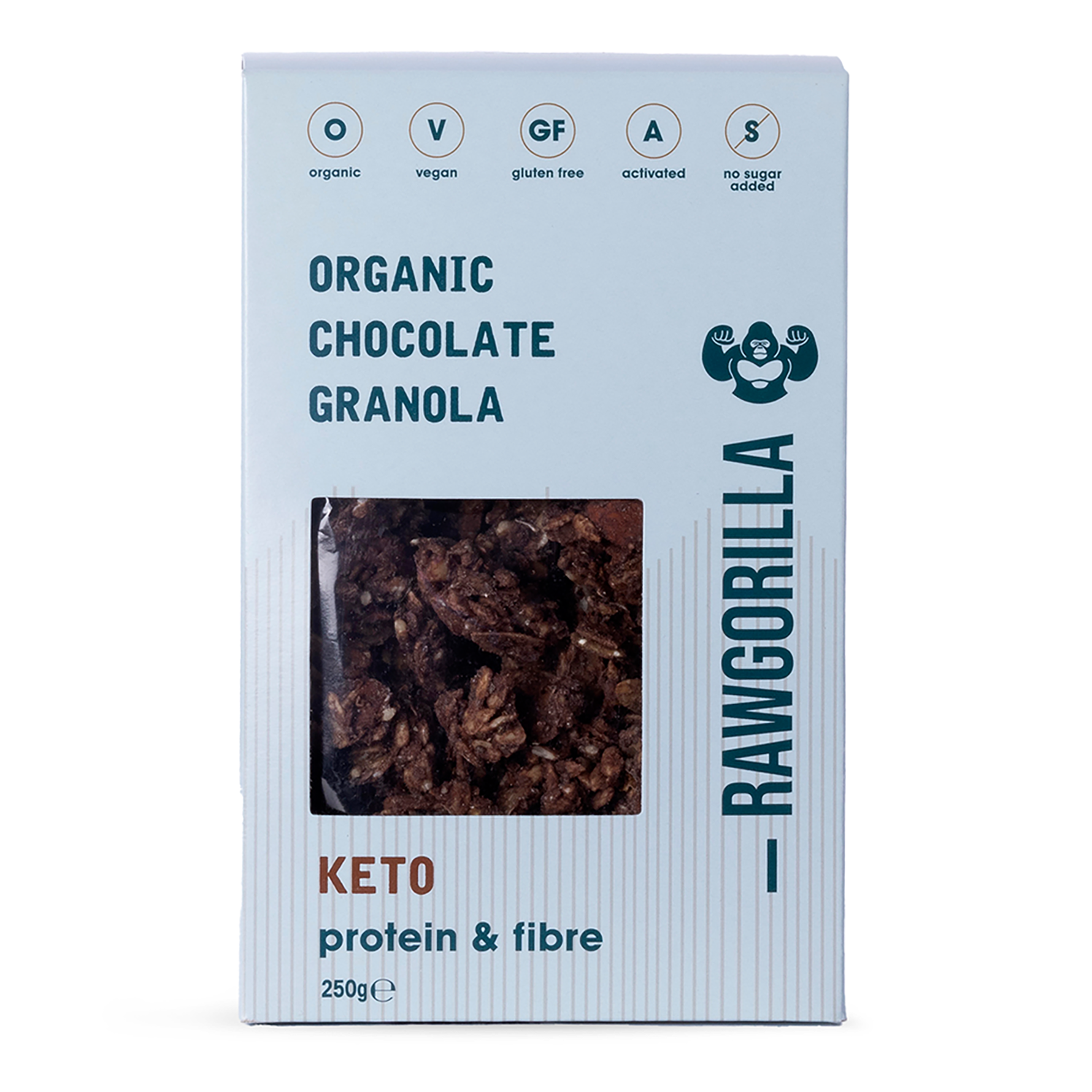 Organic Chocolate Granola Cereal Keto - 250g - RAWGORILLA