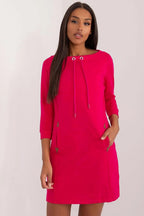 Relevance plain-cut sweatshirt dress
