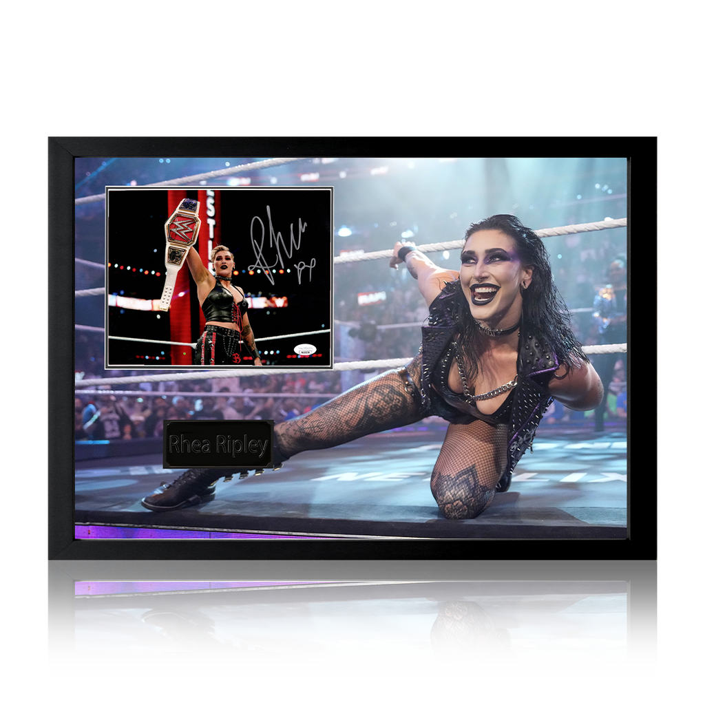 Rhea Ripley Signed Image Iconic Frame (JSA)