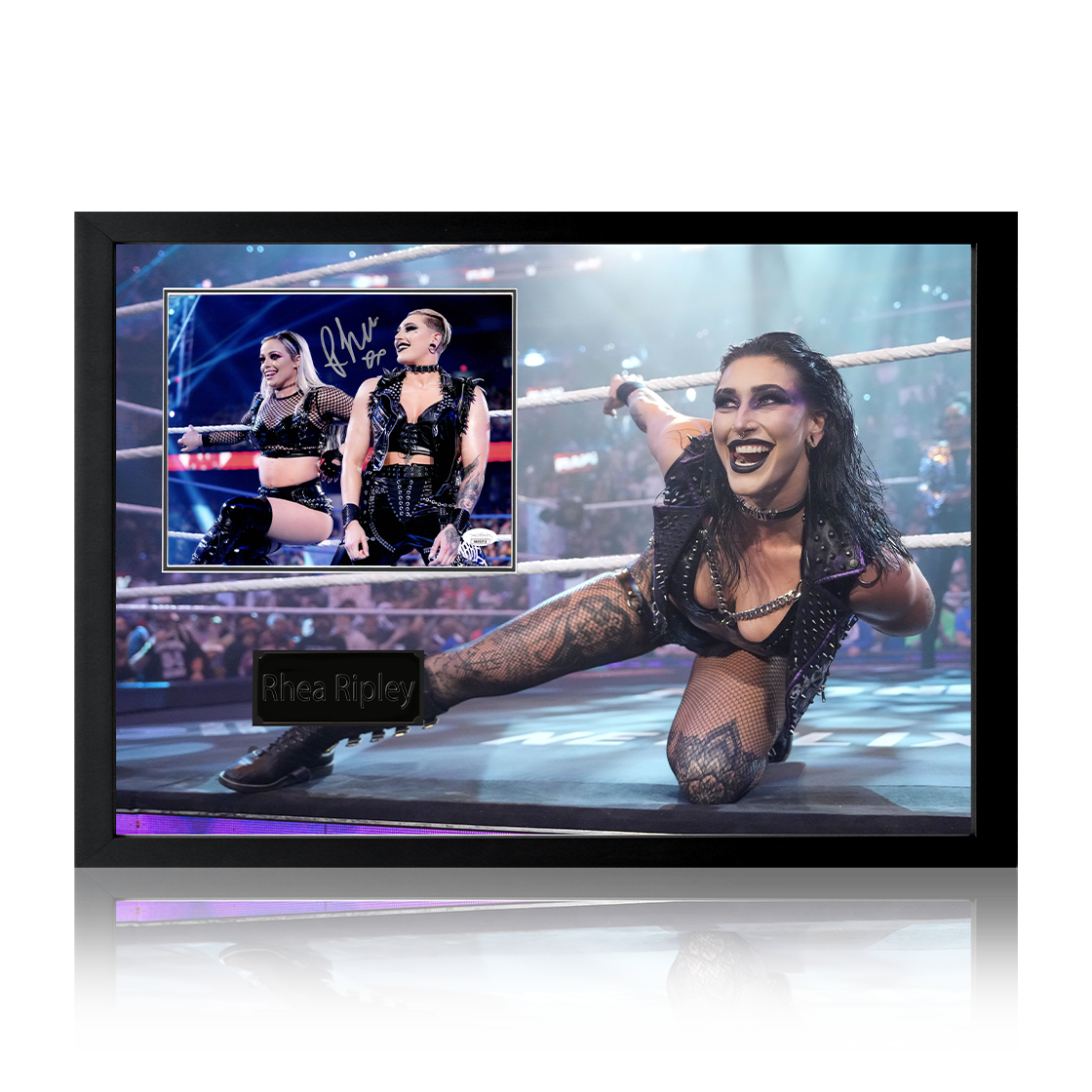 Rhea Ripley Signed Image Iconic Frame (JSA)
