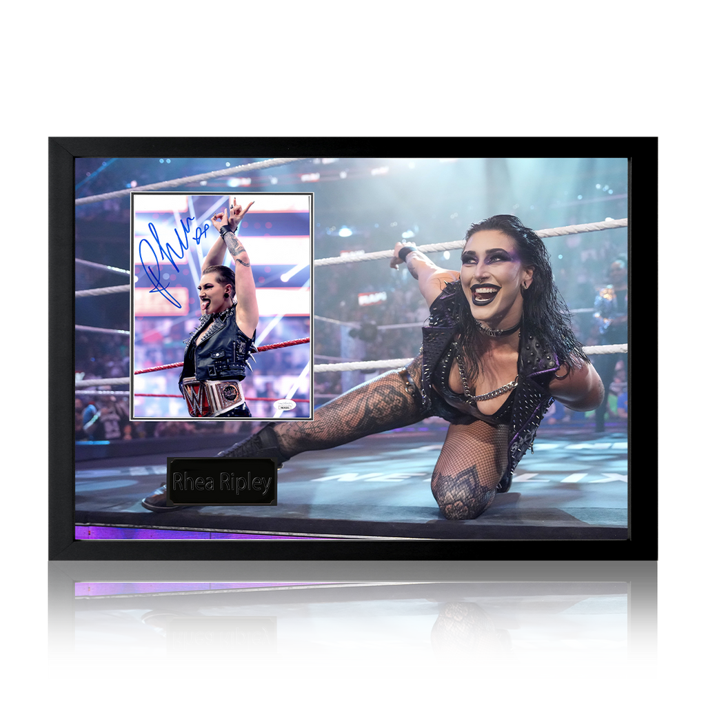 Rhea Ripley Signed Image Iconic Frame (JSA)