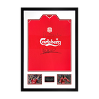 Robbie Fowler & Emile Heskey Signed Liverpool Shirt Premium Frame