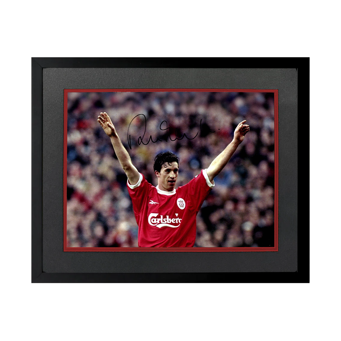 Robbie Fowler Signed Liverpool 16x12 Image Deluxe Mount Frame