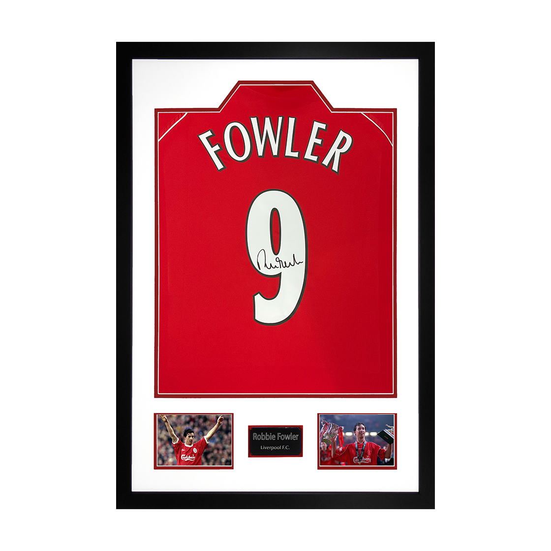 Robbie Fowler Signed Liverpool Shirt Premium Frame