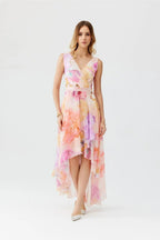 Roco Fashion maxi dress is made of light and delicate chiffon, which will be very comfortable to wear