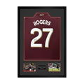 Morgan Rogers Signed Aston Villa Shirt Premium Frame