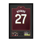 Morgan Rogers Signed Aston Villa Shirt Premium Frame