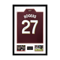 Morgan Rogers Signed Aston Villa Shirt Premium Frame